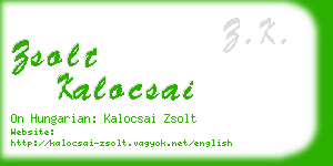 zsolt kalocsai business card